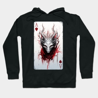 Ace Of Hearts Horror Card Hoodie